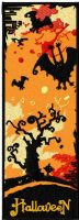 Halloween bookmark embroidery design