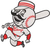 Cincinnati Redlegs logo embroidery design