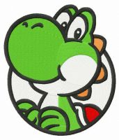 Cute dinosaur Yoshi embroidery design