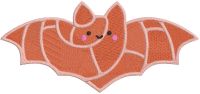 Concha Halloween bat embroidery design