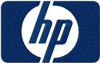 HP logo machine embroidery design