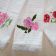 Bath towels with flowers embroidery designs