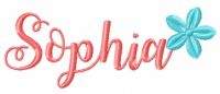 Sophia name free embroidery design