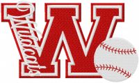Wildcats logo embroidery design