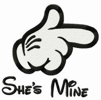 She's mine Minnie mouse minnie hand embroidery design