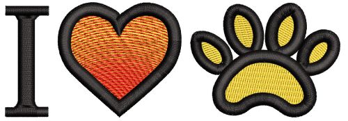 I love pets free embroidery design