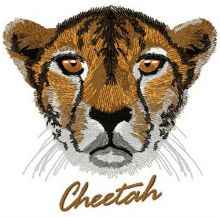 Cheetah embroidery design