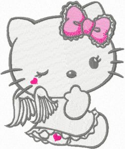 Hello Kitty Angel 1 embroidery design