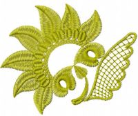 Sunflower decor free embroidery design