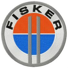 Fisker Automotive logo embroidery design