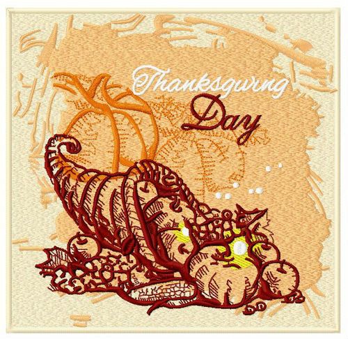 Thanksgiving day machine embroidery design
