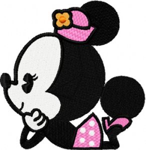 Minnie mini embroidery design