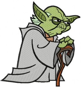 Yoda Thinks  embroidery design