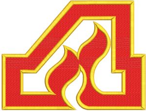 Atlanta Flames logo embroidery design