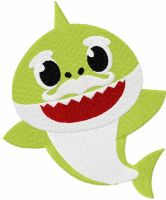 Grandpa Shark embroidery design