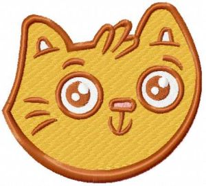 Funny cat face 4 embroidery design