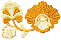 Gold flower free embroidery design 1