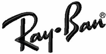 Ray-Ban Logo machine embroidery design