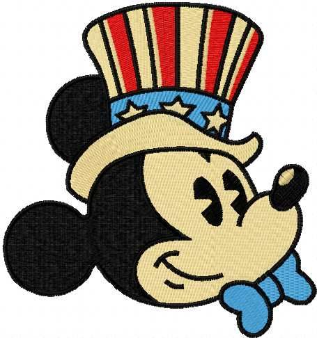 Mickey Mouse patriotic embroidery design 5