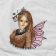 Modern fairy design on blanket embroidered