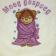 Embroidered bathroom towel with cute bear design