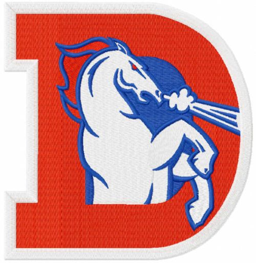 Denver Broncos logo embroidery design