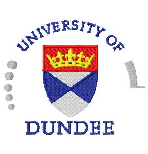 University of Dundee logo machine embroidery design