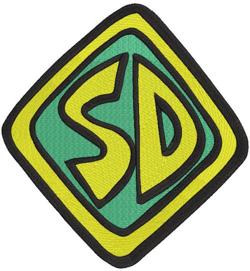 Scooby doo logo embroidery design