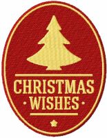 Christmas wishes free machine embroidery design