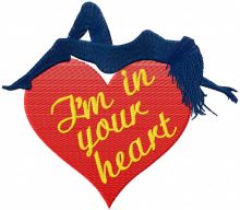 I'm in Your Heart embroidery design