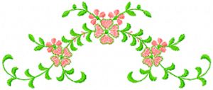 Flower pattern embroidery design