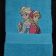 Frozen Anna and Elsa embroidered on bath towel