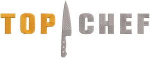 Top Chef logo embroidery design