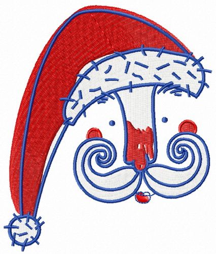 Santa's face 5 machine embroidery design