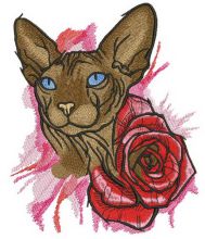 Sphynx cat 3 embroidery design