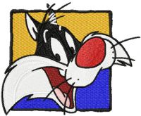 Sylvester Happy Face embroidery design