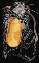 Rat embroidery design