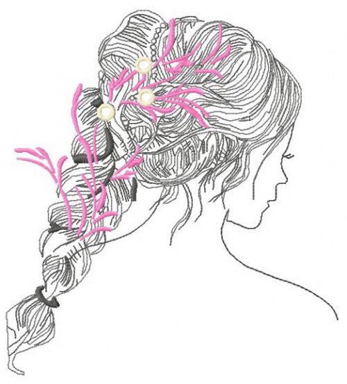 Any hairstyles here 3 machine embroidery design      