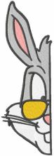 Bugs bunny with sunglasses embroidery design