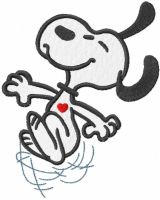 Snoopy president embroidery design