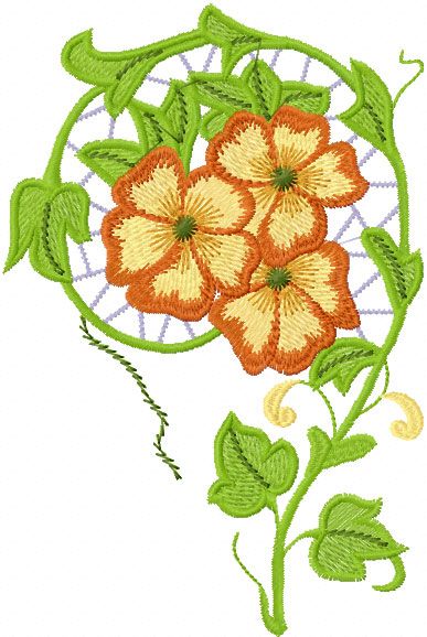 Lace flower free embroidery design
