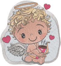 Baby angel with bow and arrow