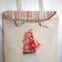 Shopping bag red sail sea ship free embroidery