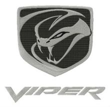 Dodge Viper logo embroidery design