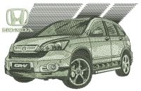 Honda car embroidery design