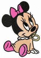 Adorable Minnie Mouse embroidery design