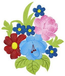 Bouquet 4 embroidery design