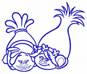 Princess Poppy and DJ Suki 4 embroidery design