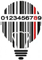 Lamp barcode free machine embroidery design
