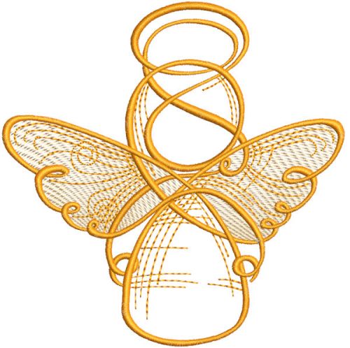 Gold angel free embroidery design